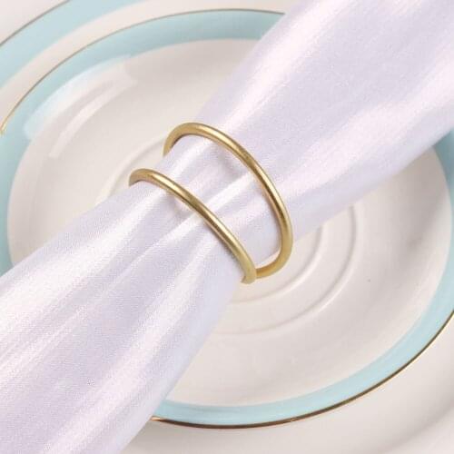 10pcs Hot sale cross 2 circle simple dumb gold napkin ring spot napkin ring