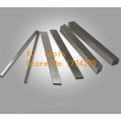 2pcs HRC60 6*6*200mm High-speed steel Sharp steel STEEL BILLETS blade Flat HSS Turning tool DIY knife material, Lathe tool