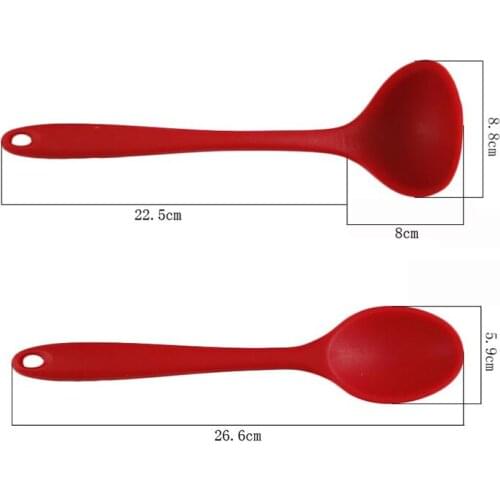 2pcs/set silicone kitchen bakeware utencil spoons and scoop Cooking Tools Kitchen Accessories
