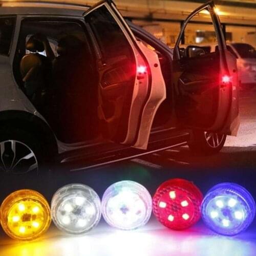 2 PCS Warning Light Red Strobe Flashing LED Universal Wireless Car Door Door Open Safety Flicker Anti Rear-end Collision