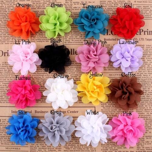 200pcs/lot 2.2" 16Colors Fashion DIY Mini Artificial Fabric Flower For Dress Wedding Invitation Decoration