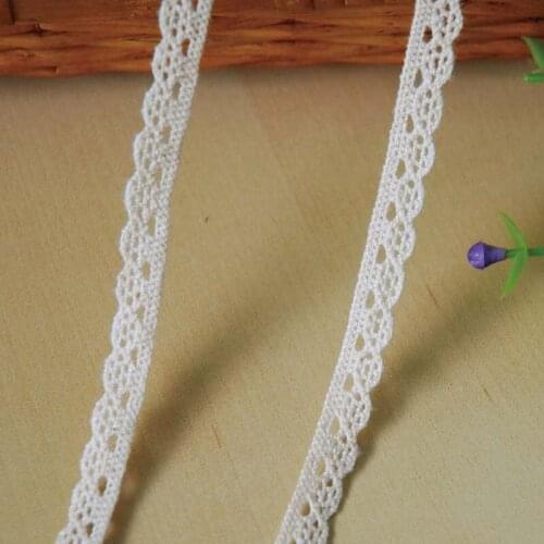 300Yards Embroidered Lace Ribbons Fabric Trim 14mm Width Cotton DIY Sewing Handmade Craft Materials Decoration for Baby Clothes
