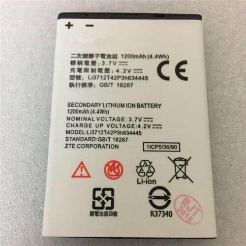 3.7V 1200mAh Li3712T42P3h634445 For MTC Smart Start For ZTE Blade L110 A112 V815W Battery