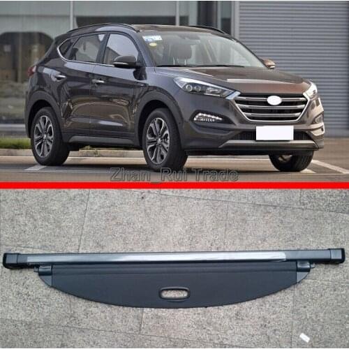 For Hyundai Tucson 2015 2016 2017 Aluminum + Canvas Black Rear cargo cover