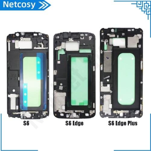 For Samsung Galaxy S6 G920 S6 Edge G925 S6Edge Plus G928 Front A Frame Board LCD Screen Plate Frame Bezel Housing Cover