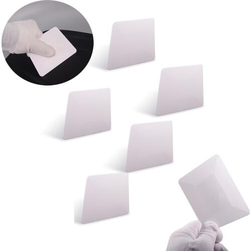 EHDIS 5pcs White Square Tinting Card Squeegee Vinyl Film Wrap Car Scraper Window Tints Carbon Foil Film Sticker Remover Tools