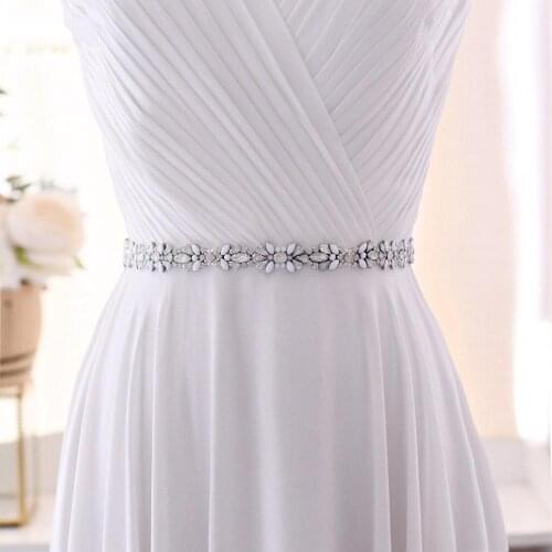 Elegant Silver Rhinestone Belt Beaded Wedding Belt Sash Bridal Belt for Dress Bridesmaid Belt Jewel Belt for Women Waistband