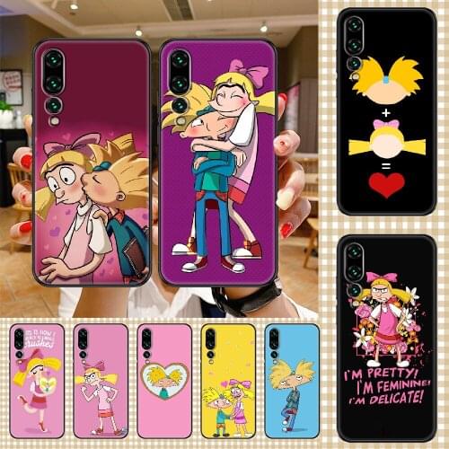 Hey Cartoon arnold Phone case For Huawei P Mate P10 P20 P30 P40 10 20 Smart Z Pro Lite 2019 black art hoesjes fashion back tpu