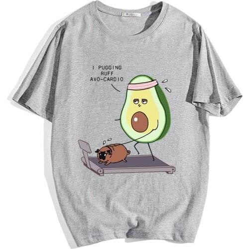 Summer Funny Hip Hop Tees For Unisex Avocado Teenager 's Harajuku Cotton O Neck T Shirt Women/Men Fashion Round Collar T-shirt