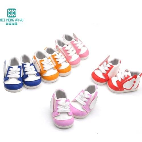 7cm Toys Doll Shoes Fits New Born doll and American doll accessories with wings sneakers Girls gift