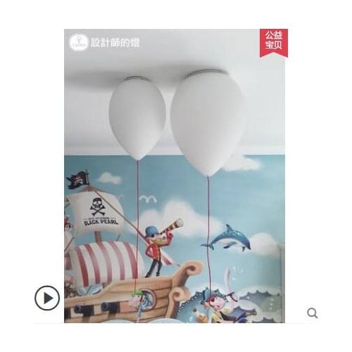 L Bedroom dining room lamp personality creative lighting living room aisle warm childrens room balloon ceiling lamp LED lights
