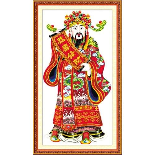 Wishing you prosperity(1) cross stitch kit people 18ct 14ct 11ct count print canvas stitches embroidery DIY handmade needlework