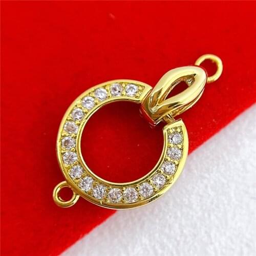 Wholesale DIY Natural Stones Beads Jewelry Making Accessories Silver/Gold/Rose Gold Metal Connector Clasps Findings