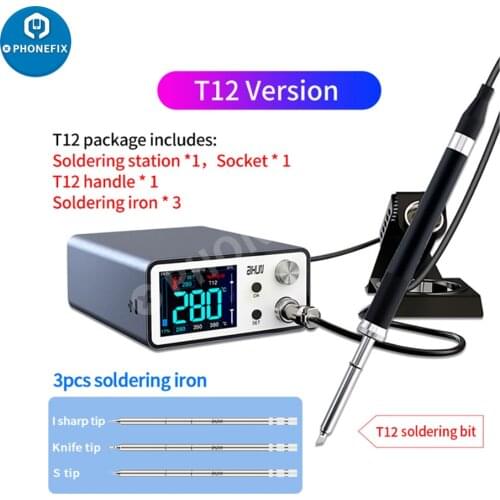 JC AIXUN T3A Soldering Station Adjustable Temperature Electric Welding Station for T245 936 T12 Soldering Iron Handle and tips