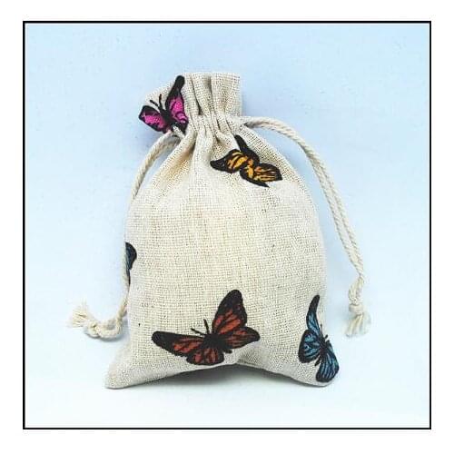 10PCS10pcs New Gift Pouches jewelry bags owl animals butterfly shape cat dolphin wholesale bags 10x14mm fabric bags candy bags