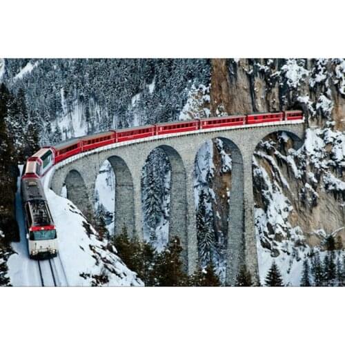 Train 5D DIY Diamond Painting snow scenery 3D Diamond Embroidery Sale Full Square Picture Of Rhinestones Decor Painting TY578