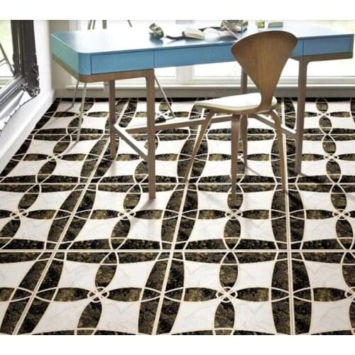 PVC Floor tiles small tiles antique tiles pattern non-slip waterproof self-adhesive 3D floor sticker tiles bathroom 3D wallpaper