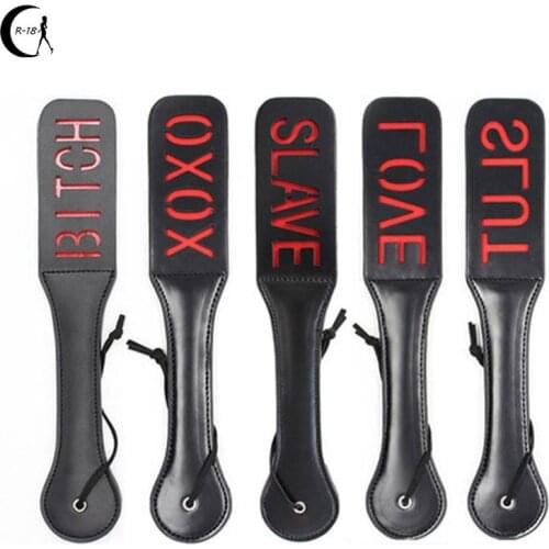 Slave Bitch Slut Erotic SM Flog Spank Paddle Beat Submissive Slave Pink Kinky Fetish Whip Sluts Paddles Adult Sex Toys