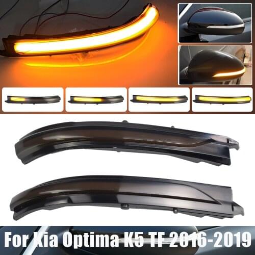 2pcs LED Dynamic Turn Signal Light Car Rear View Mirror LED Indicator Blinker For Kia K5 Optima MK4 JF 2016 2017 2018 2019