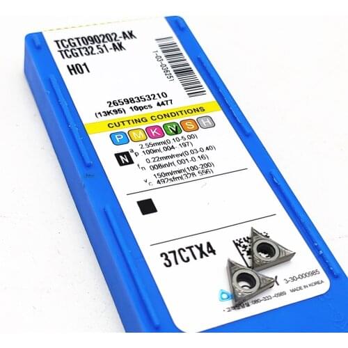TCGT090202 TCGT090204 TCGT090208 AK H01 Aluminum Turning Tool Milling Insert CNC Lathe Tool Inserts Aluminum Processing