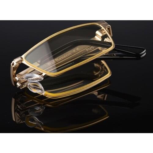 High-end Folding Anti Blue Ray Reading glasses men Foldable Glasses With Case Presbyopic Eyeglasses +1.0+1.5+2.0+2.5+3.0+3.5+4.0
