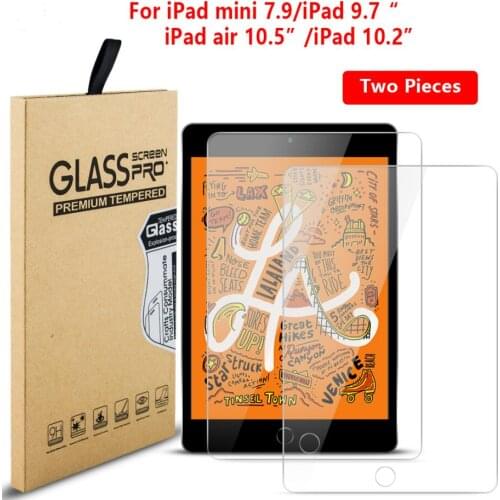 2PCS/Lot Tempered Glass for iPad 9.7 2018 Screen Protector film for iPad Air 2 Air 1 5/6th Generation for New iPad 10.2 2019