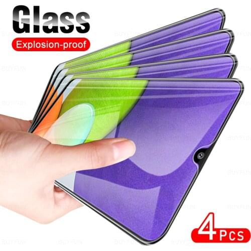 4Pcs Full Cover Protective Glass For Samsung Galaxy A22 4G Phone Glasses Screen Protector Film For Sumsung Sansung A 22 22A 6.4"