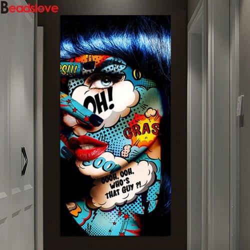 DIY Graffiti Woman diamond painting cross stitch Portrait decoration diamond embroidery sexy lady patten diamond mosaic arts