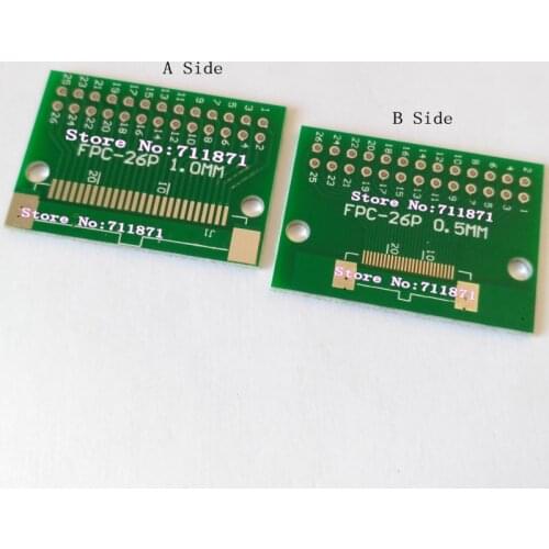 0.5 1.0 Pitch 26Pin 26P DIP FFC FPC Plate Weldable Board Adapter Custom welded 26 Pin 26P Weldable FPC FFC Adapter DIP Connector