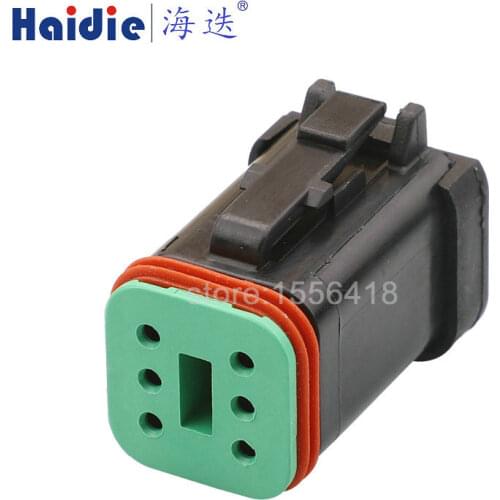 Free shipping 2sets 6pin auto wiring electric plug cable harness sealed connector DT04-6P-C017