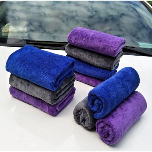 1pc 400GSM Polyester Premium Wax Super Absorbent Cleaning Fiber Microfiber Car Towel Washing Cloth Household Cleaner Auto Care