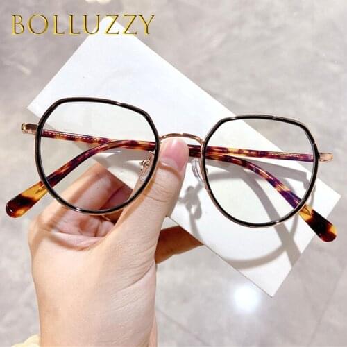 10pcs Round Small Eye Glasses Frame Women Men Glasses Designer Optical Frames Eyeglasses Vintage Metal Clear Transparent Color