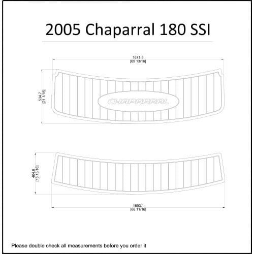 2005 Chaparral 180 SSI Swim Platform Pad 1/4" 6mm Boat EVA Teak Decking