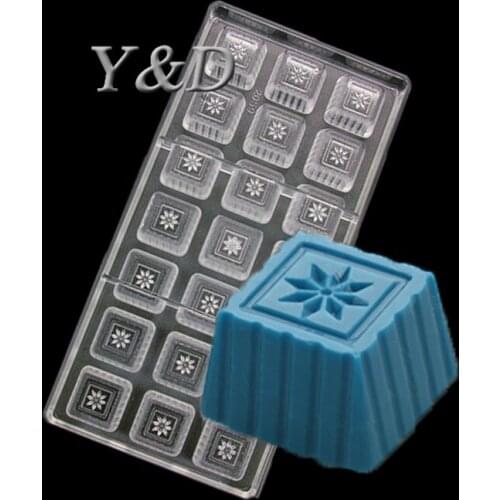 3 D DIY Clear Box Plum Snowflakes Flower Hard Polycarboate Baking Mold Chocolate Maker PC Desser Mould