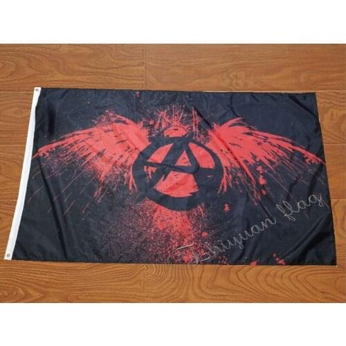 90x150cm Anarchy flag with Eagle Paint Splatter style