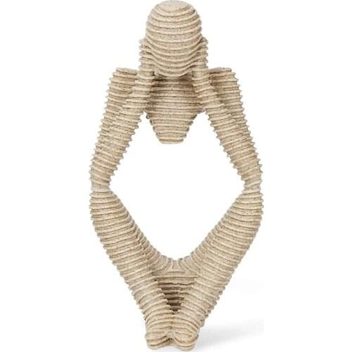 Abstract Sculpture Statue Thinker Sandstone Resin for Hotel Home Desktop Bookshelf Office Decoration 9.82 Inches