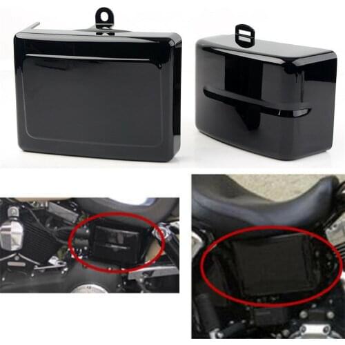 Motorcycle Battery Side Fairing Frame Covers for Harley Dyna Street Bob 06-14 Fat Bob Super Glide Wide Glide Switchback 06-17