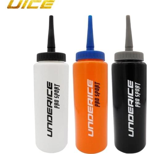 1000ML BPA Free Hockey Water Bottle White Plastic Ice Hockey Football Lacrosse Bottles Classic Extended Tip Design Sports Gear