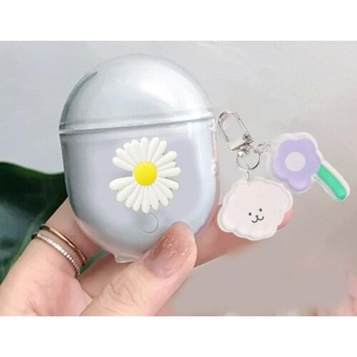 For Xiaomi Redmi AirDots 3 PRO Case Cute Flower Bear Cartoon Clear Headset Silicon Case AirDots3pro Wireless Earphone Cover