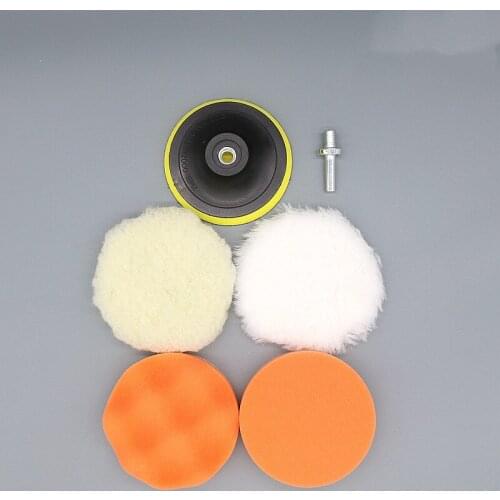 5/6/7 Inch Car Polishing Disc Self-Adhesive Buffing Waxing Sponge Wheel Polishing Pad For Car Polisher Drill Adapter