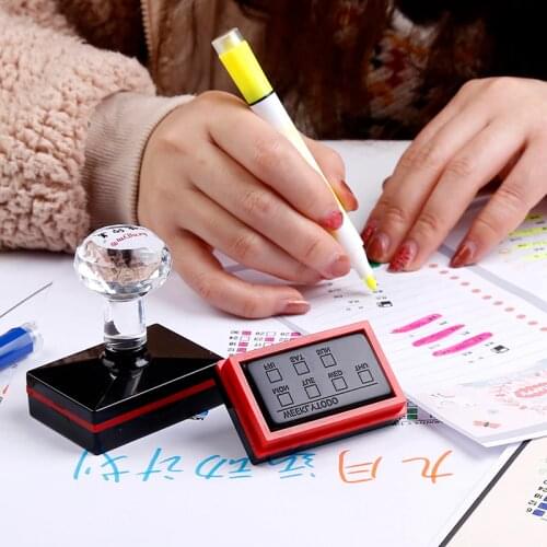 DIY Handbook Ben Small Plat Special Time Management Week Plan Month Plan Photosensitive Seal Creative Cartoon Illustration