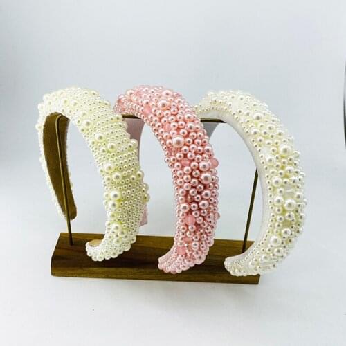 Elastic hairband made of Princess crown,Hair hoop,Pearl Hair Bands for Women,Crystal Headband,Flower Hair Accessories