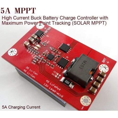BQ24650 MPPT Solar Panel Charger Controllers 3S 4S 5A Lithium Battery Charging Management Solar Regulator