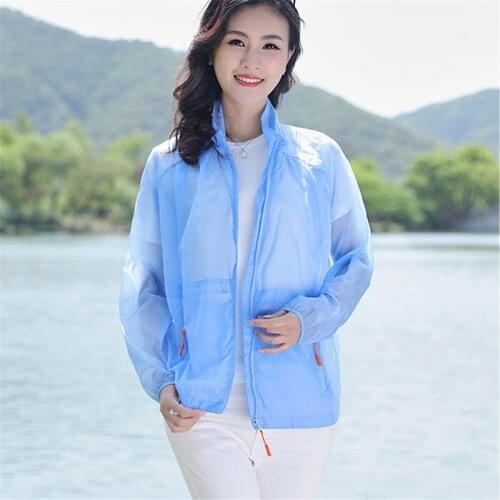 New Womens Summer Sun Protection Clothing Wild Jacket Fashion Loose Large Size 4XL Windbreaker Collar Thin Section Female A136