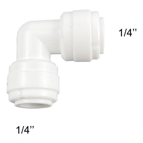 L52 ROwater purifier pure water machine joint fittings 1/4" 3/8"OD HoseConnection 90 elbow valve switch Quick Coupling Connector