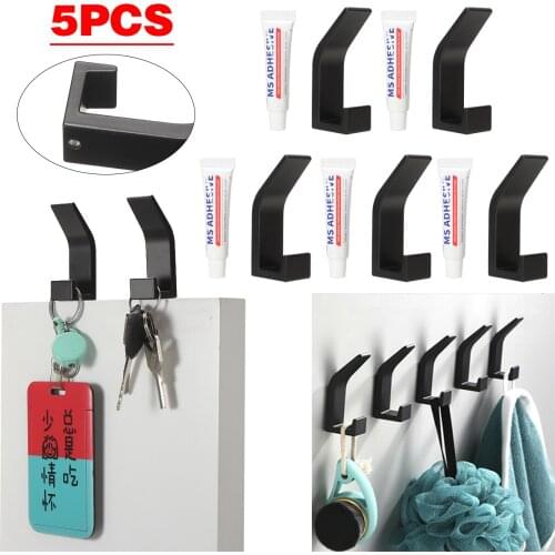 Multi-Function Aluminum Punch-Free Hook Hanging Key Hook Home Wall Hanging Decorative Hook Coat Hooks Storage Tool