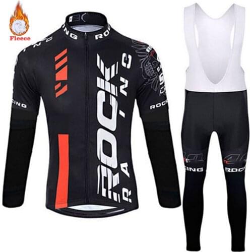 2020 New Mens Winter Thermal Cycling Clothing Rocking Long Sleeve Cycling Jersey Cycling Clothing Set MTB Jersey Bike Uniform
