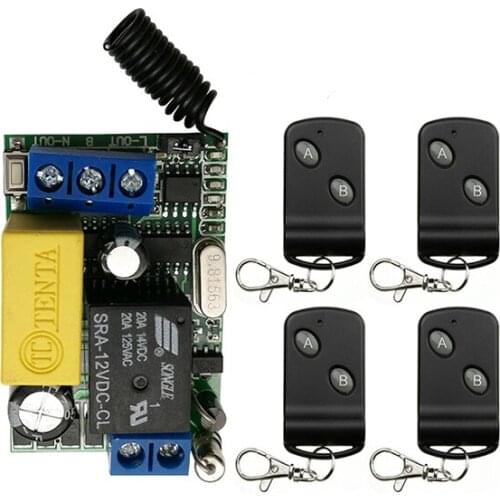 AC220V 10A 1CH Remote Control Switch Power Wireless Relay Receiver +Transmitter Light Lamp LED/ Garage Door/shutters 315/433MHZ