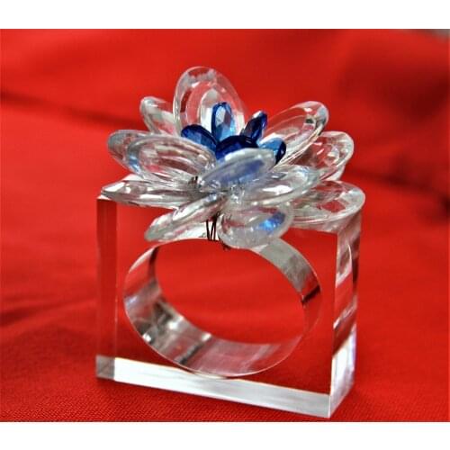 Qn17061001 crystal napkin ring for wedding 12 pcs , decoration napkin holder made from crystal stone free shipping