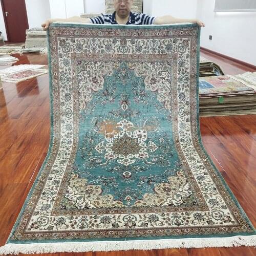 Seeykeep™ 4x6ft Rectangle Pure Silk Handknotted Oriental Rug-SK3036016